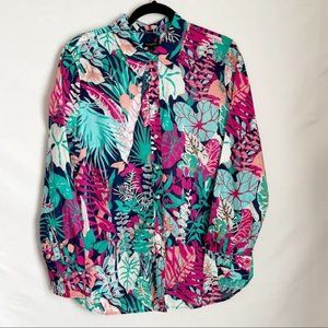 Talbots Long Sleeve Multicolor Button down Floral